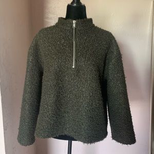 For the Republic cropped Half Zip Up sweater